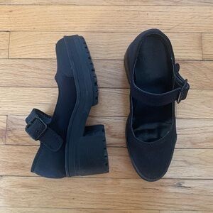 Platform Mary Jane Black Shoes Urban Outfitters Size 8